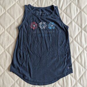Life is Good Navy tank top
